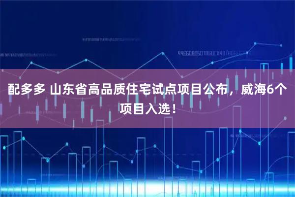 配多多 山东省高品质住宅试点项目公布，威海6个项目入选！